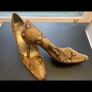 Snakeside Square-Toe Heels